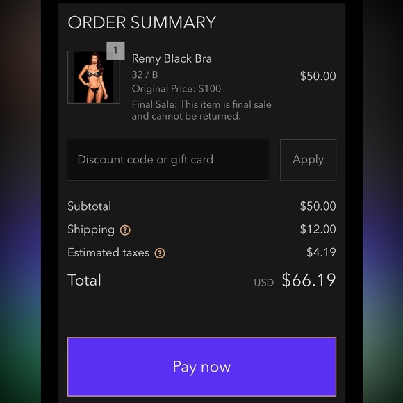 Honey Birdette Remy Black Bra - Picture 4 of 4
